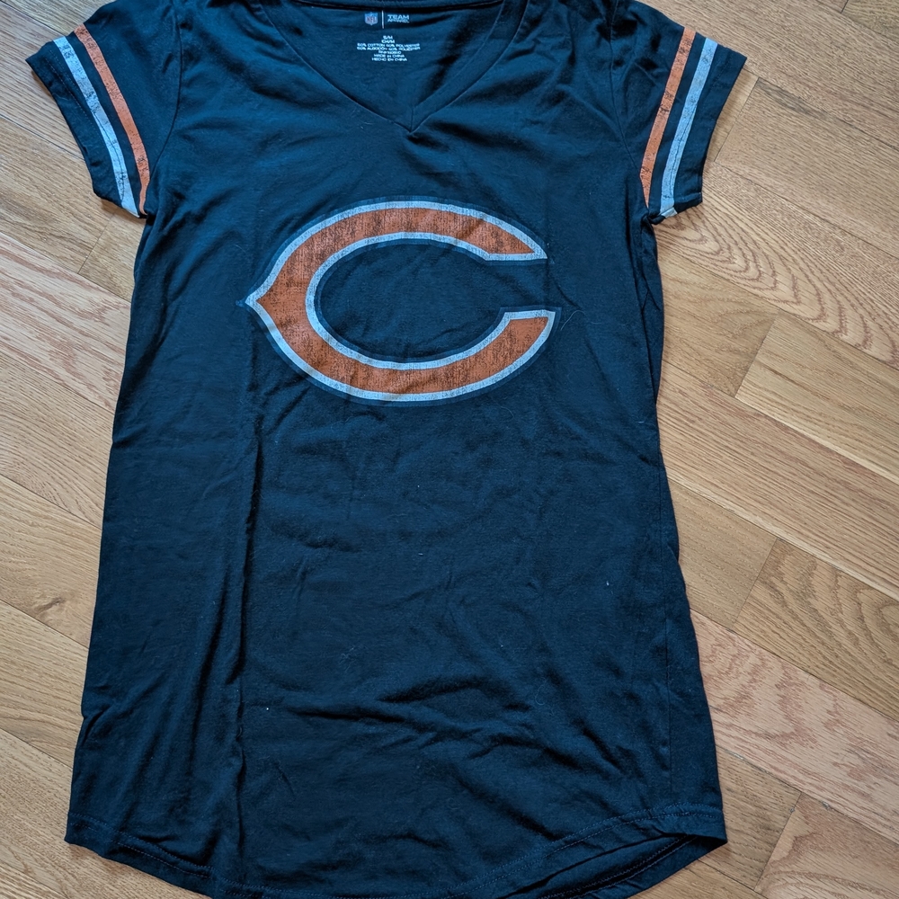 NFL Chicago Bears Navy V-Neck T-Shirt